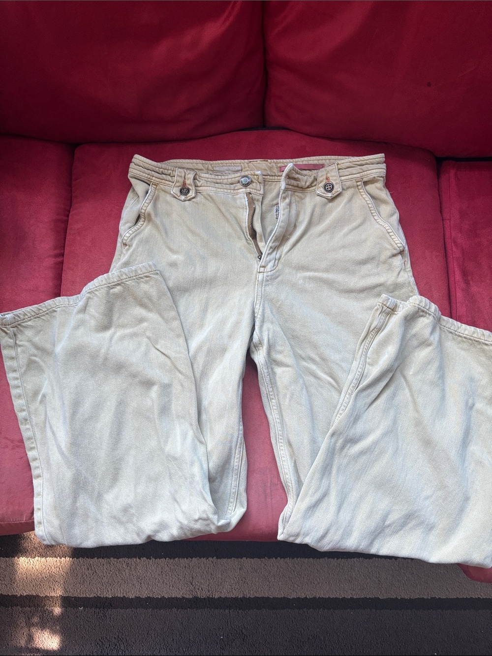 Anthropologie Pilcro Khaki wide leg pants
